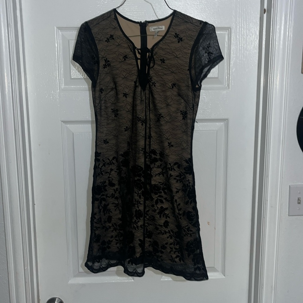 Black lace dress